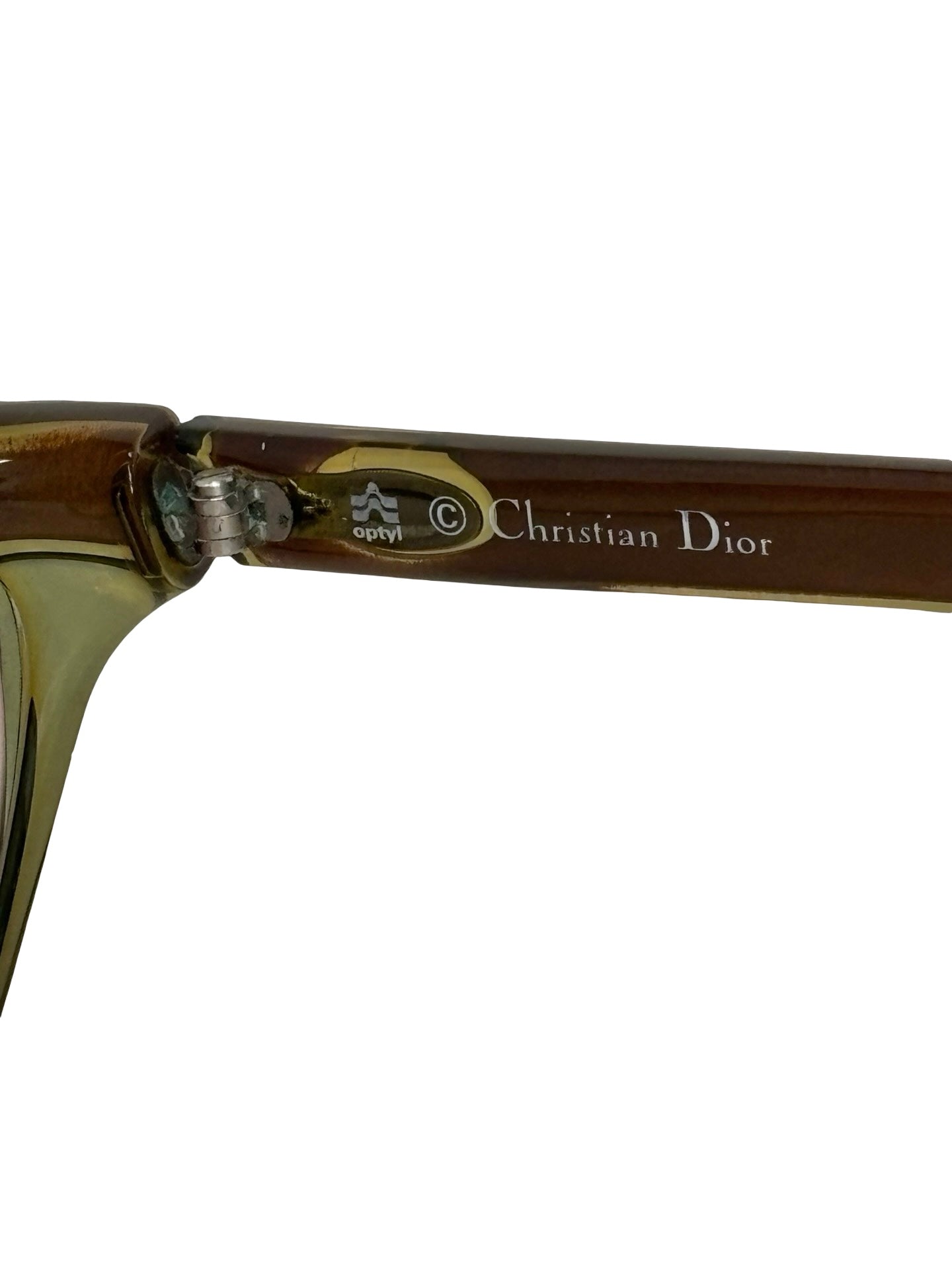 Vintage 1980s Christian Dior 2205 Purple Sparkle Wraparound Cat-Eye Shield Sunglasses