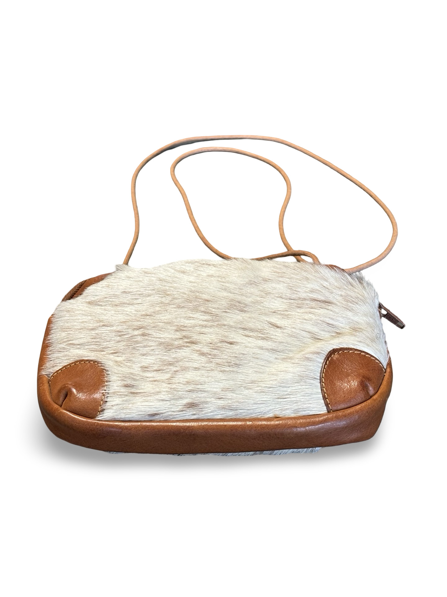 Vintage Furla Genuine Calf Hair Mini Crossbody Purse