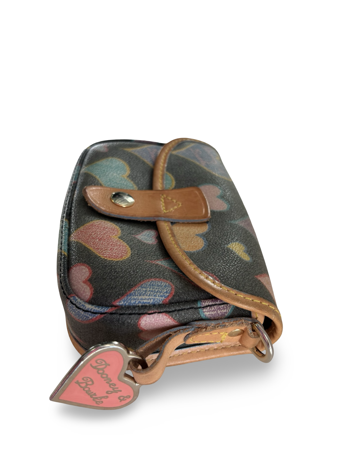 Vintage Y2K Dooney & Bourke Heart Barrel Bag w/ Matching Wristlet