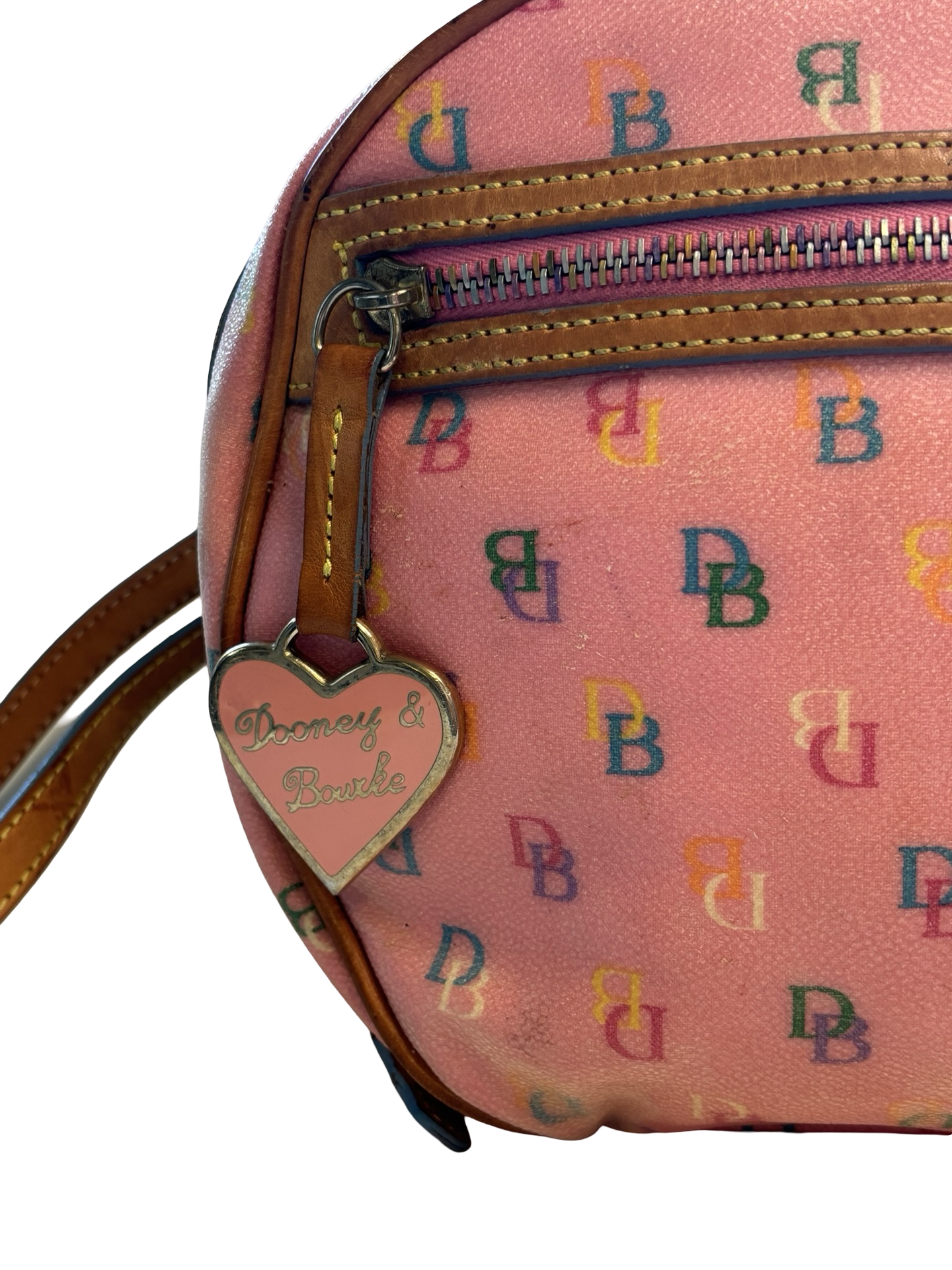 Y2k Vintage Pink Dooney & Bourke Round Mini Backpack Purse