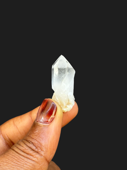 Impeccable High Clarity Quartz Crystal Point Stunning Light Refraction & Earthy Matrix – Ouachita Mountains, Arkansas