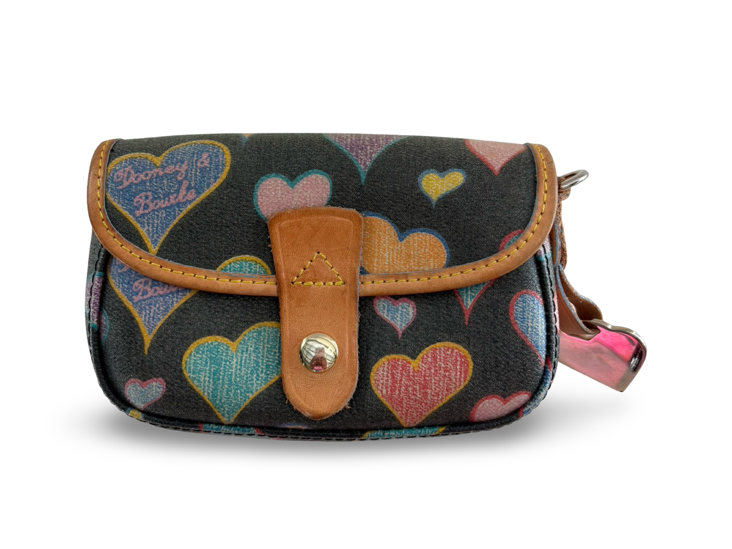 Vintage Y2K Dooney & Bourke Heart Barrel Bag w/ Matching Wristlet