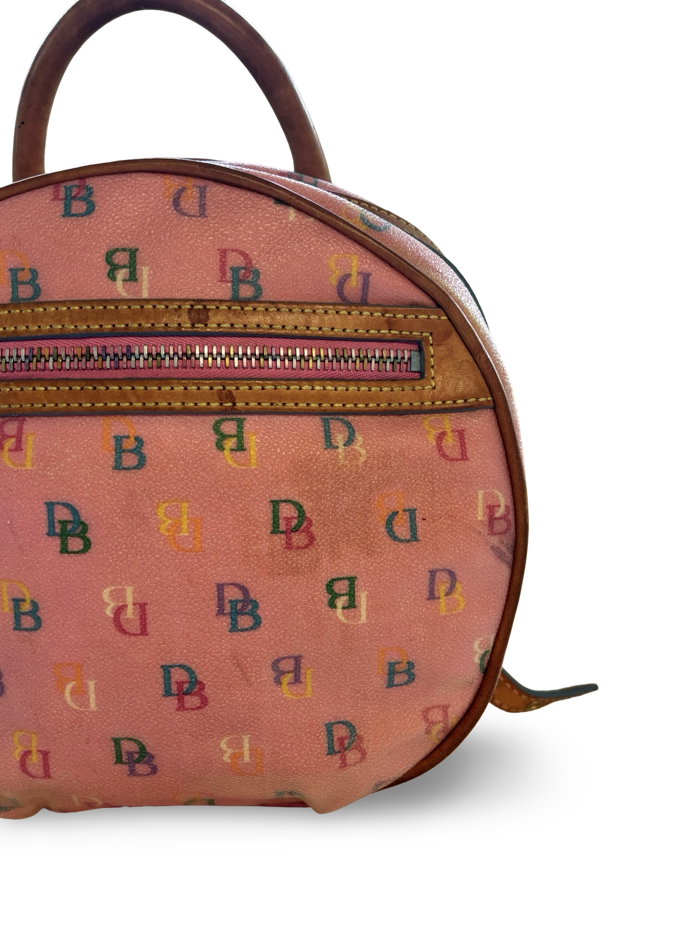 Y2k Vintage Pink Dooney & Bourke Round Mini Backpack Purse