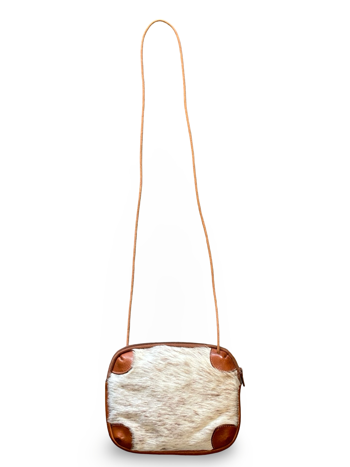 Vintage Furla Genuine Calf Hair Mini Crossbody Purse