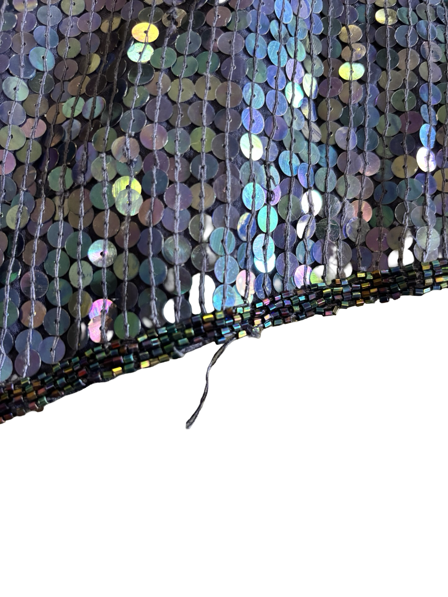 Vintage Blue, Red, & Gold Sequined Silk Bolero Napoleon Military Style Blazer Jacket Top Size L