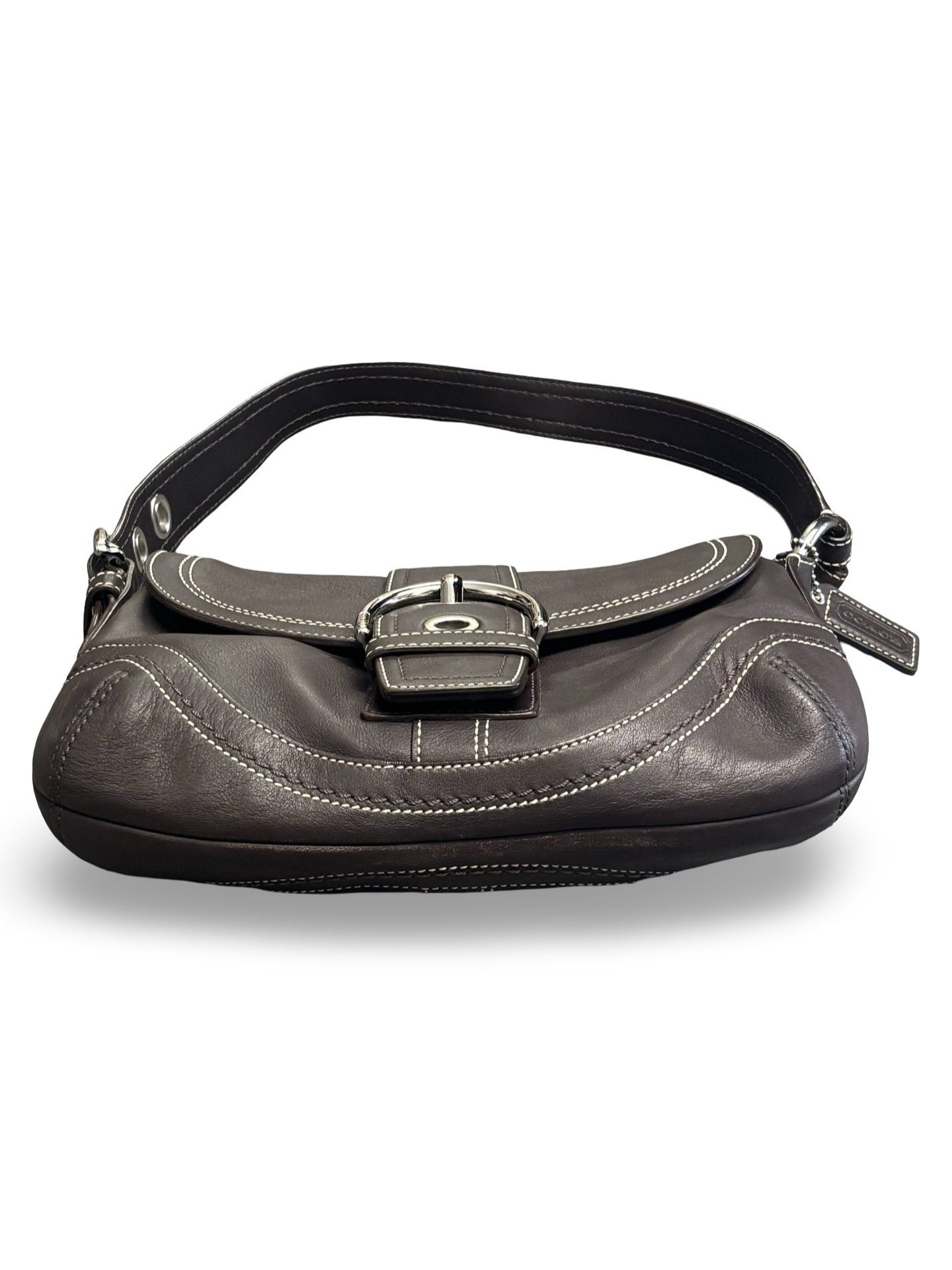 Vintage Y2K Coach Soho F10909 Mahogany Brown Leather Shoulder Bag