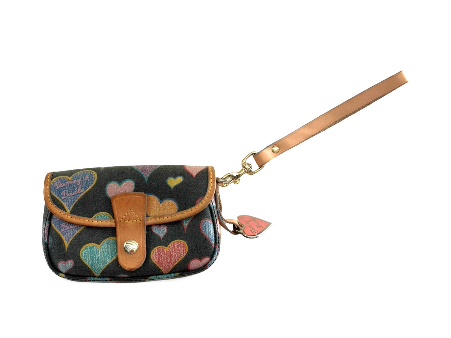 Vintage Y2K Dooney & Bourke Heart Barrel Bag w/ Matching Wristlet