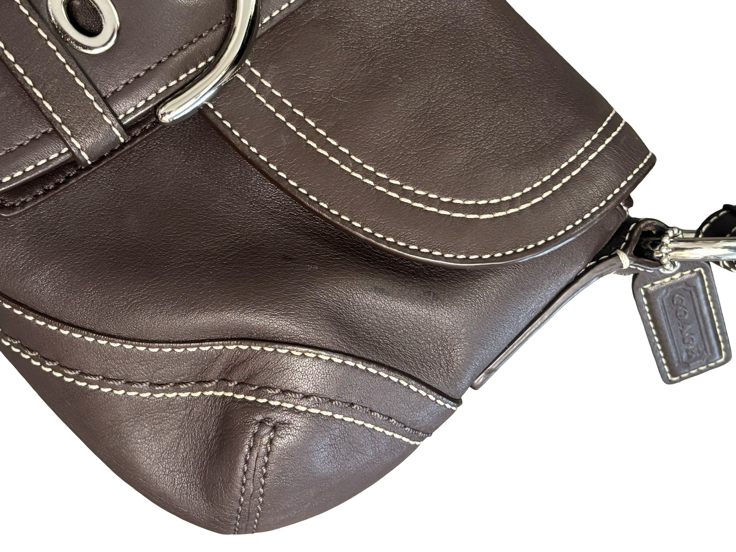Vintage Y2K Coach Soho F10909 Mahogany Brown Leather Shoulder Bag